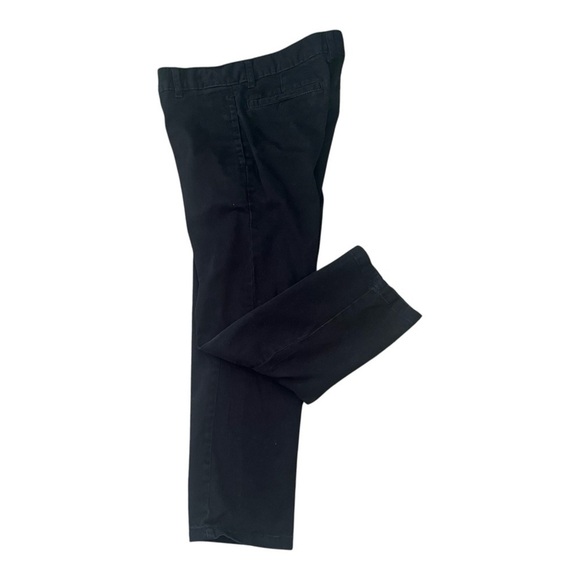 Place Chino casual uniform black straight leg pants pockets zip button Boys 7 - Picture 2 of 9